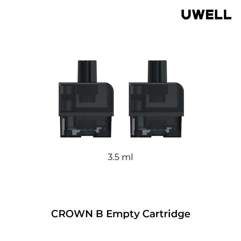 Uwell Crown B Empty Cartridge 2pk, Crown B Pod System, Pa Mesh Coils